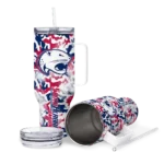 personalized south alabama jaguars camo mashup blue white curved tumbler best selling.webp