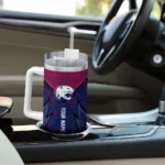 personalized south alabama jaguars chevron stripe blue curved tumbler best selling.webp