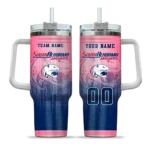 personalized south alabama jaguars gradient dots blue curved tumbler best selling.webp