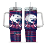 personalized south alabama jaguars honey streaks blue curved tumbler best selling.webp