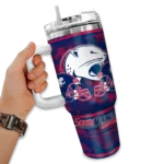 personalized south alabama jaguars honey streaks blue curved tumbler best selling.webp