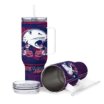 personalized south alabama jaguars honey streaks blue curved tumbler best selling.webp
