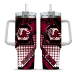 personalized south carolina gamecocks arrow burst garnet curved tumbler best selling.webp