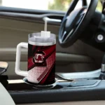 personalized south carolina gamecocks arrow burst garnet curved tumbler best selling.webp