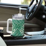 personalized south florida bulls chevron angle green curved tumbler best selling.webp