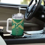 personalized south florida bulls chevron layers green curved tumbler best selling.webp