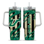 personalized south florida bulls claw cut green black curved tumbler best selling.webp