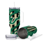 personalized south florida bulls claw cut green black curved tumbler best selling.webp