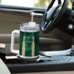 personalized south florida bulls hexagon armor green curved tumbler best selling.webp