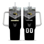 personalized southern miss golden eagles arrow armor black curved tumbler best selling.webp