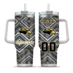 personalized southern miss golden eagles bold diamonds black curved tumbler best selling.webp