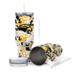 personalized southern miss golden eagles camo mashup black white curved tumbler best selling.webp