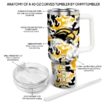 personalized southern miss golden eagles camo mashup black white curved tumbler best selling.webp