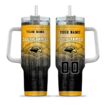 personalized southern miss golden eagles gradient dots black curved tumbler best selling.webp