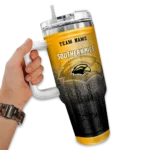 personalized southern miss golden eagles gradient dots black curved tumbler best selling.webp