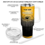 personalized southern miss golden eagles gradient dots black curved tumbler best selling.webp