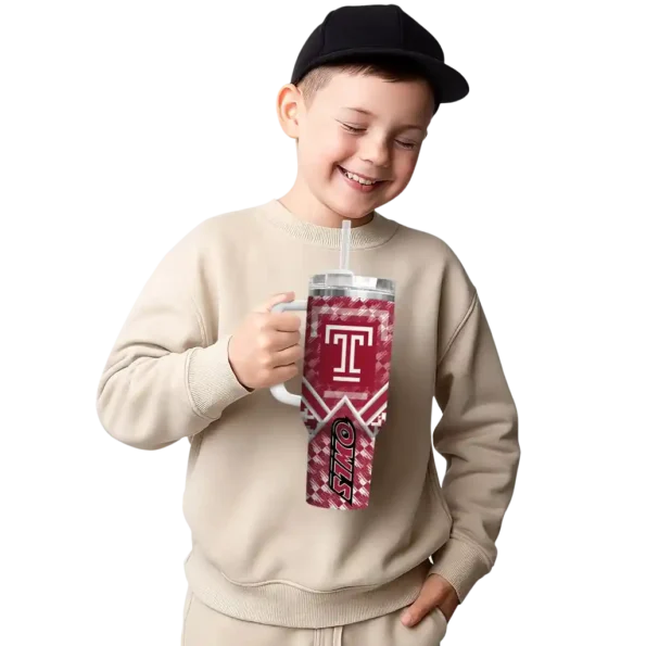 personalized temple owls chevron angle red curved tumbler latest model.webp