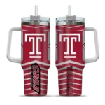 personalized temple owls chevron layers red curved tumbler best selling.webp
