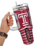 personalized temple owls chevron layers red curved tumbler best selling.webp