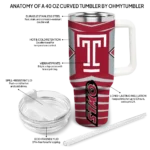 personalized temple owls chevron layers red curved tumbler best selling.webp