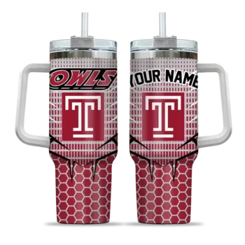 personalized temple owls hex texture red curved tumbler best selling.webp