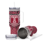 personalized temple owls hex texture red curved tumbler best selling.webp