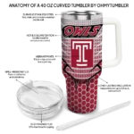 personalized temple owls hex texture red curved tumbler best selling.webp
