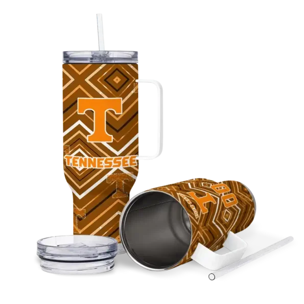 personalized tennessee volunteers bold diamonds orange curved tumbler high quality.webp
