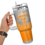 personalized tennessee volunteers gradient dots orange curved tumbler best selling.webp