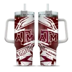 personalized texas am aggies abstract paths maroon curved tumbler best selling.webp