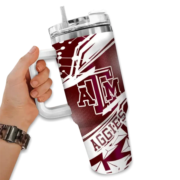 personalized texas am aggies abstract paths maroon curved tumbler fashion forward.webp