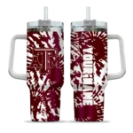 personalized texas am aggies burst swirl maroon curved tumbler best selling.webp