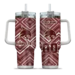 personalized texas state bobcats bold diamonds maroon curved tumbler best selling.webp