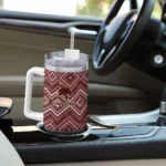 personalized texas state bobcats bold diamonds maroon curved tumbler best selling.webp