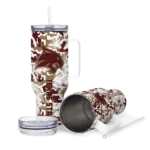 personalized texas state bobcats camo mashup maroon white curved tumbler best selling.webp