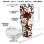 personalized texas state bobcats camo mashup maroon white curved tumbler best selling.webp