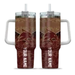 personalized texas state bobcats chevron stripe maroon curved tumbler best selling.webp