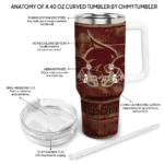 personalized texas state bobcats honey streaks maroon curved tumbler best selling.webp