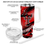 personalized texas tech red raiders abstract paths red curved tumbler best selling.webp