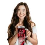 personalized texas tech red raiders arrow burst red curved tumbler best selling.webp