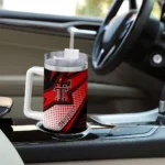 personalized texas tech red raiders arrow burst red curved tumbler best selling.webp