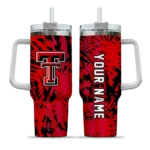 personalized texas tech red raiders burst swirl red curved tumbler best selling.webp
