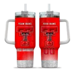 personalized texas tech red raiders geometric prism red curved tumbler best selling.webp