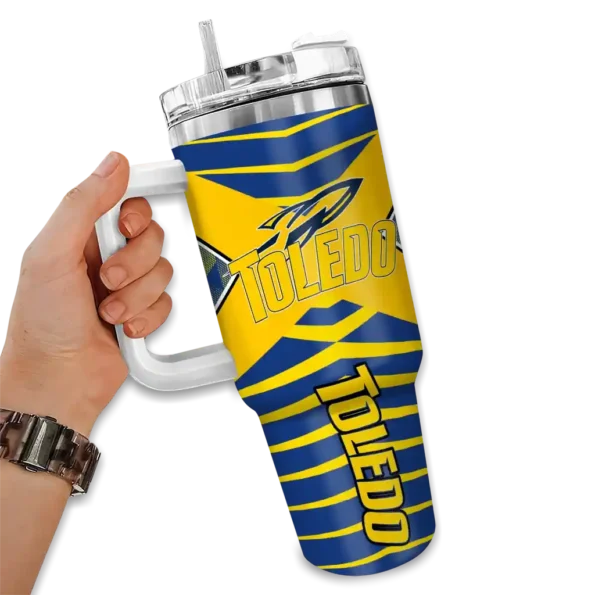 personalized toledo rockets chevron layers blue curved tumbler fashion forward.webp