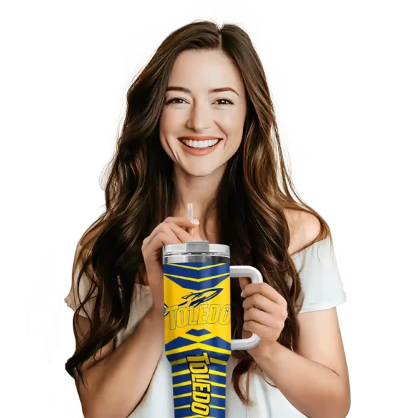 personalized toledo rockets chevron layers blue curved tumbler premium grade.webp