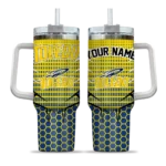 personalized toledo rockets hex texture blue curved tumbler best selling.webp
