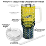personalized toledo rockets hex texture blue curved tumbler best selling.webp