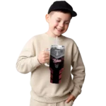personalized troy trojans arrow armor red black curved tumbler best selling.webp