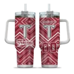 personalized troy trojans bold diamonds red curved tumbler best selling.webp
