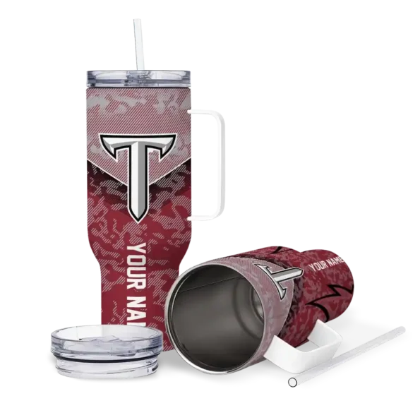 personalized troy trojans chevron stripe red curved tumbler high quality.webp